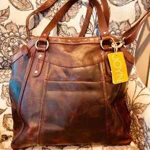 NWT Joyn Keya Brown Leather Handbag Tote